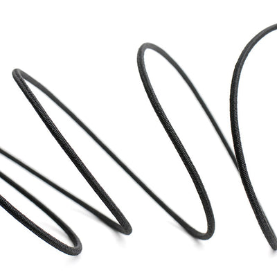 CORDON ELASTICO REDONDO NEGRO/BLANCO (25 MTRS)