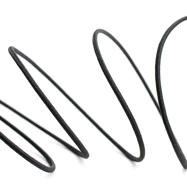 CORDON ELASTICO REDONDO NEGRO/BLANCO (25 MTRS)