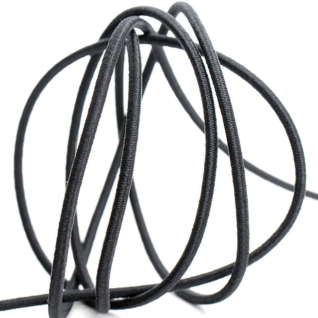 CORDON ELASTICO REDONDO NEGRO/BLANCO (100 MTRS)