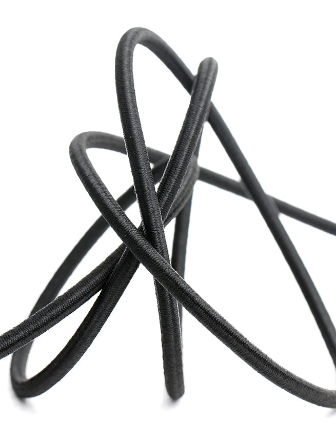 CORDON ELASTICO REDONDO NEGRO/BLANCO (25 MTRS)