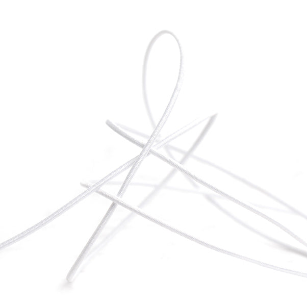 CORDON ELASTICO REDONDO NEGRO/BLANCO (25 MTRS)