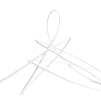 CORDON ELASTICO REDONDO NEGRO/BLANCO (100 MTRS)