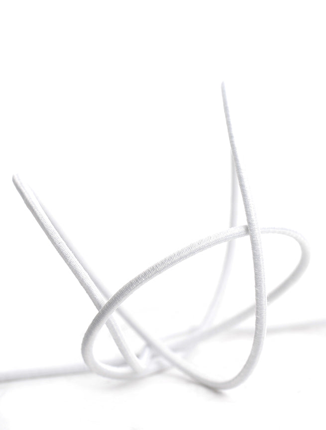 CORDON ELASTICO REDONDO NEGRO/BLANCO (100 MTRS)