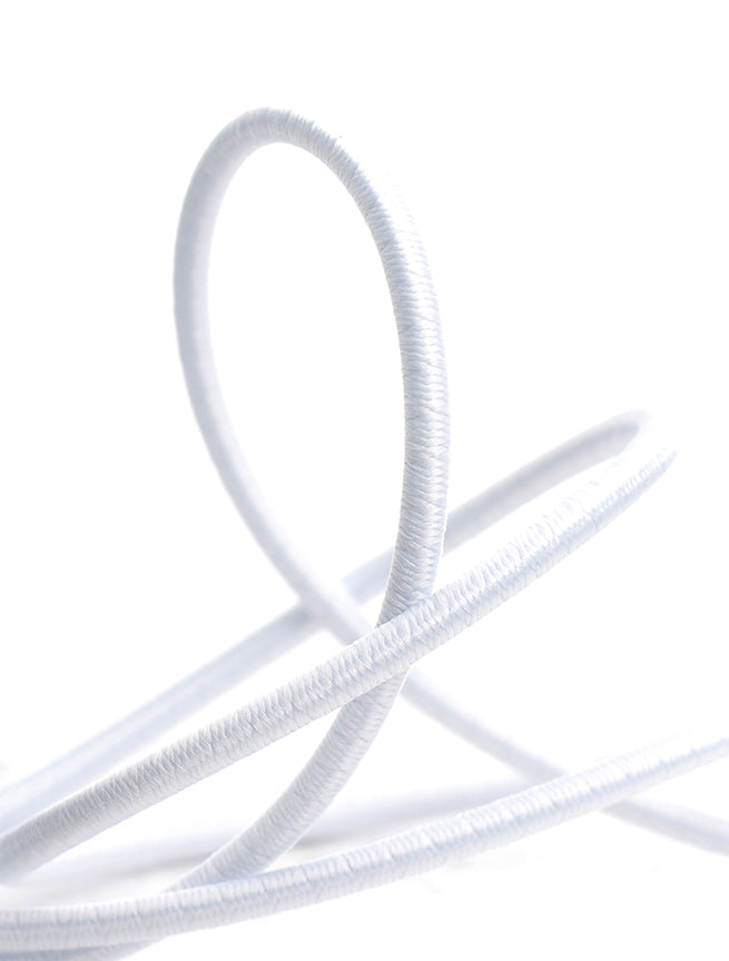 CORDON ELASTICO REDONDO NEGRO/BLANCO (100 MTRS)