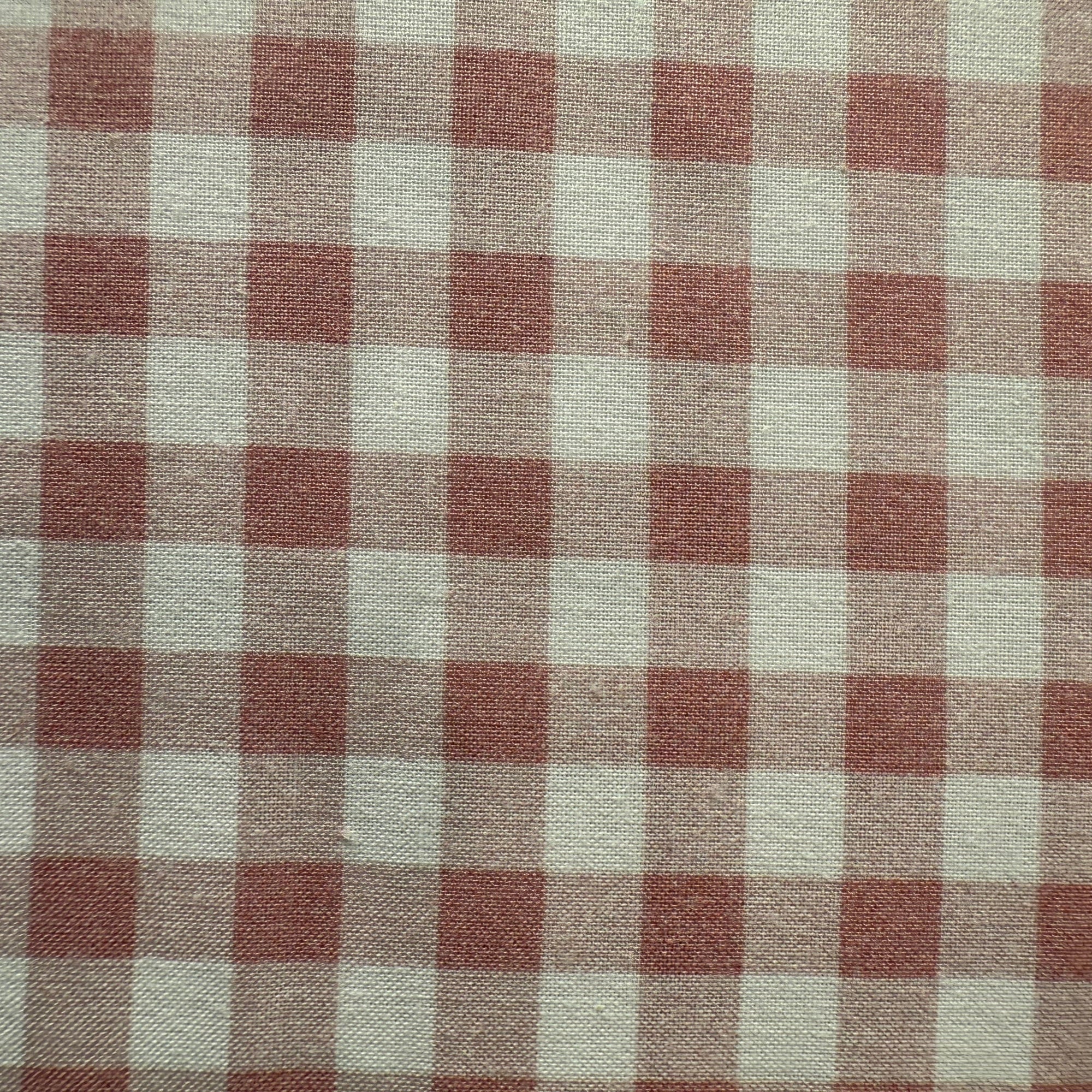 TELA VICHY ALGODON ROSA EMPOLVADO (cuadro 8mm) GOTS