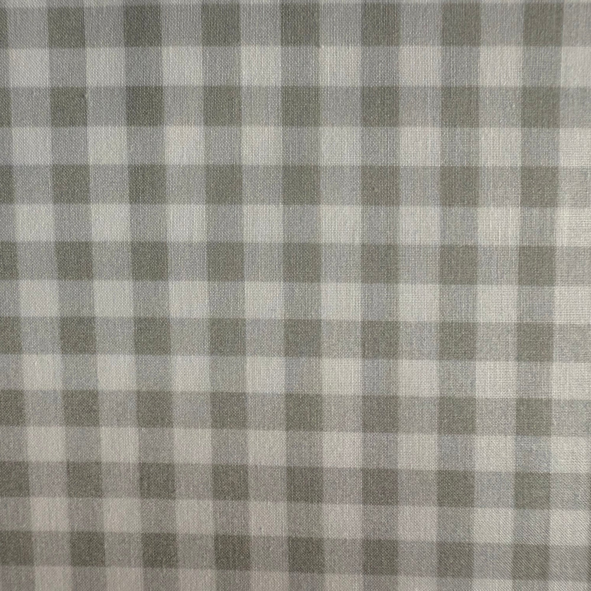 TELA VICHY ALGODON LYS PIEDRA (cuadro 8mm) GOTS