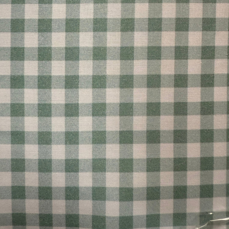 TELA VICHY ALGODON LYS VERDE (cuadro 8mm)