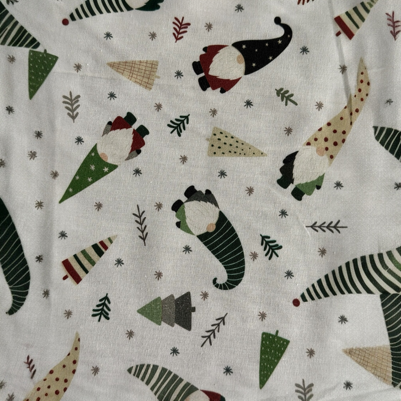 TELA NAVIDAD POPELÍN ALGODÓN GNOMOS