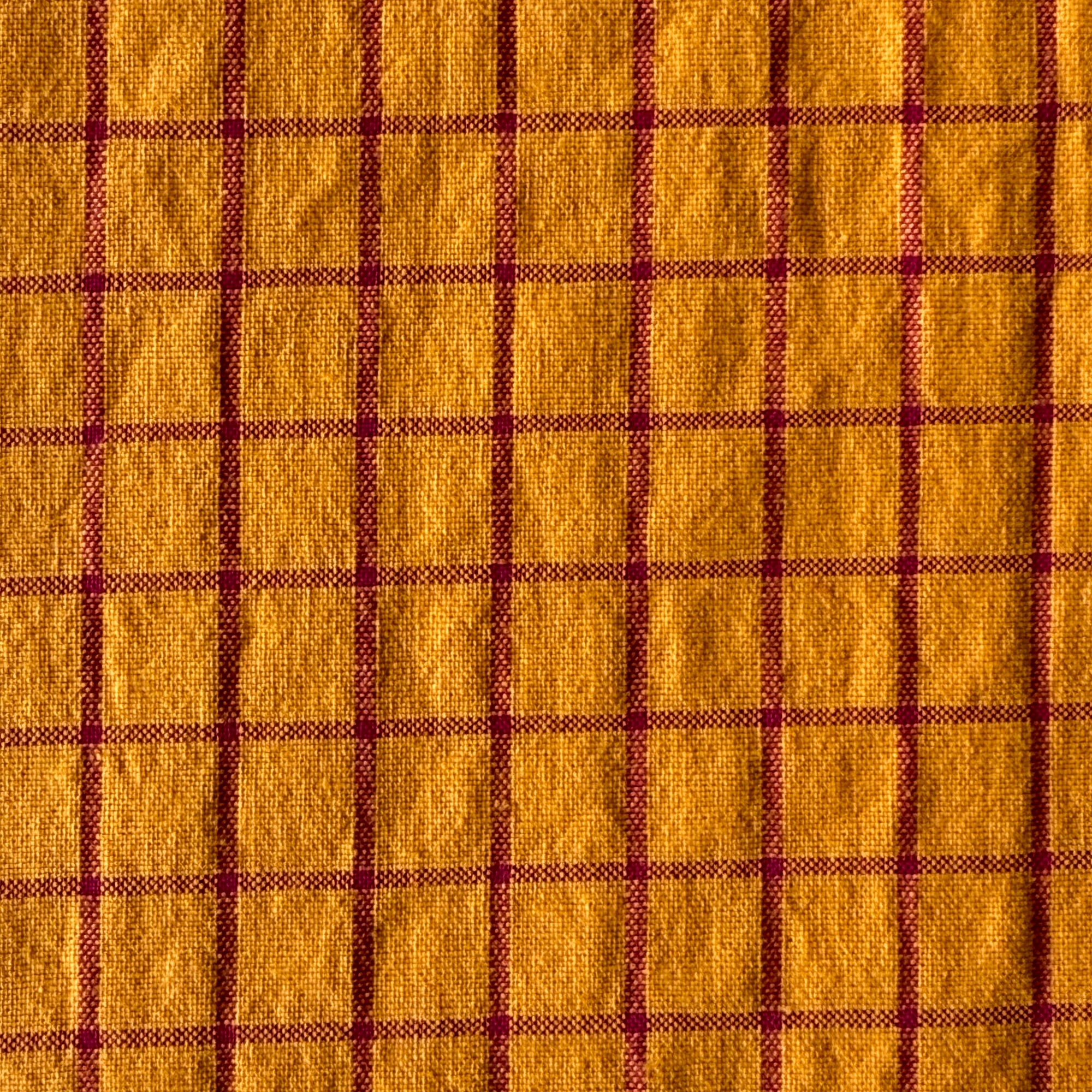 Tela 100% algodón cuadros naranja y rosa