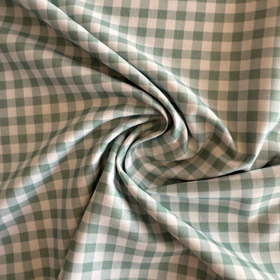TELA VICHY ALGODON LYS VERDE (cuadro 8mm)