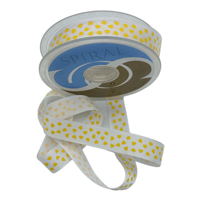 Cinta faya corazones fondo blanco