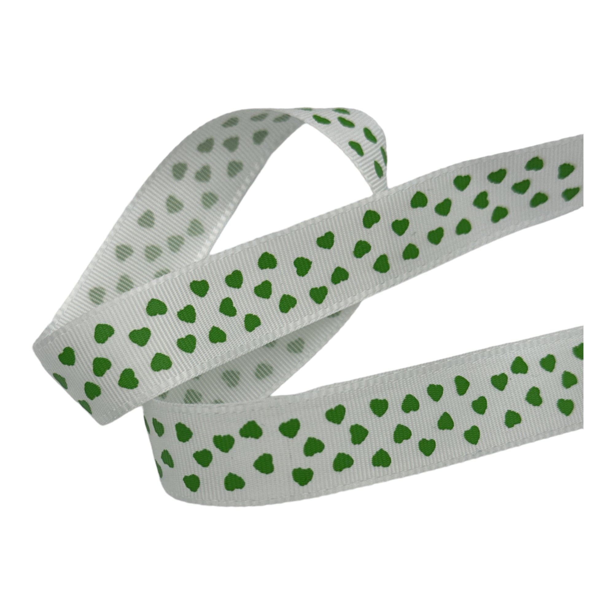 Cinta faya corazones fondo blanco