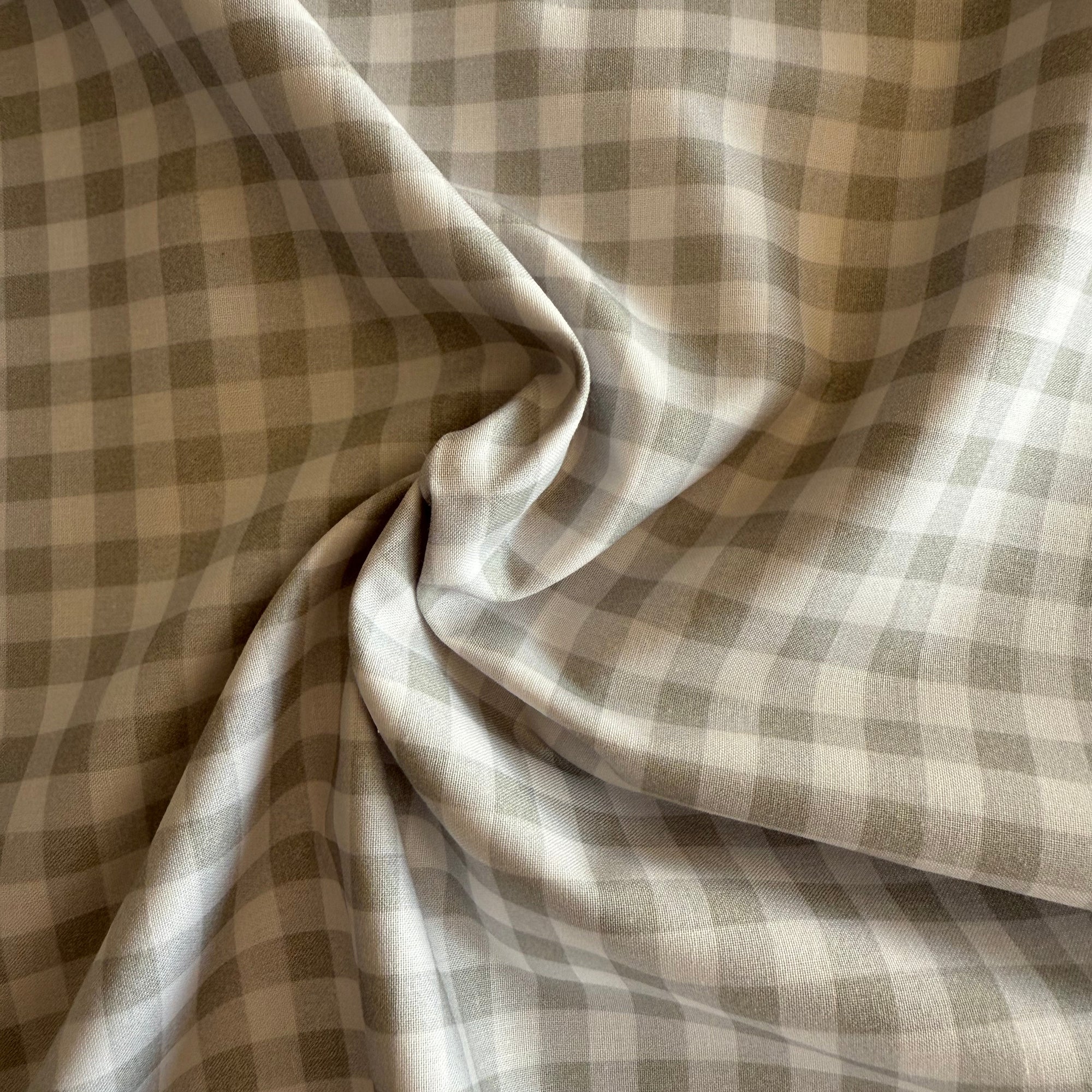 TELA VICHY ALGODON LYS PIEDRA (cuadro 8mm) GOTS