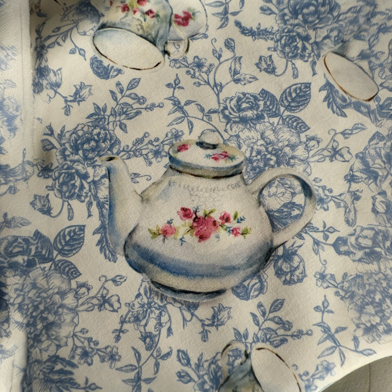 TELA POPELÍN ALGODÓN HORA DEL TE