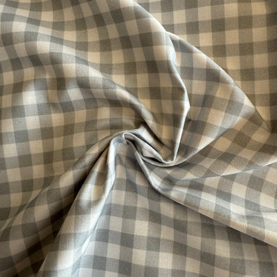 TELA VICHY ALGODON LYS GRIS (cuadro 8mm) GOTS