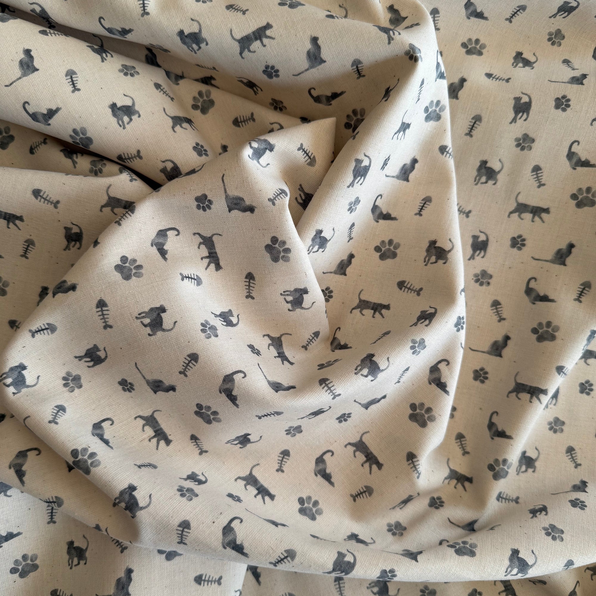 TELA ALGODON GATITOS