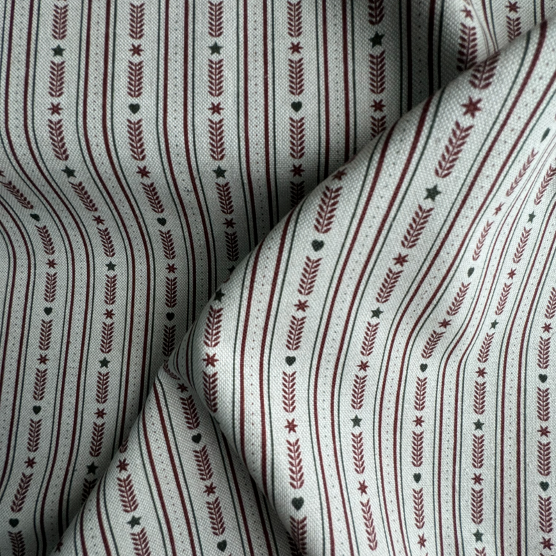 TELA NAVIDAD ALGODÓN ASPECTO LINO CENEFA ESTRELLA