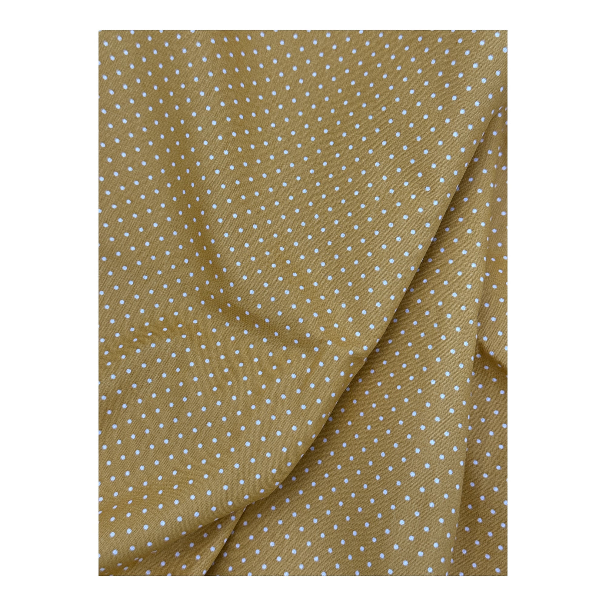 TELA Algodón DOTS OCRE CERTIFICADO OEKO-TEX