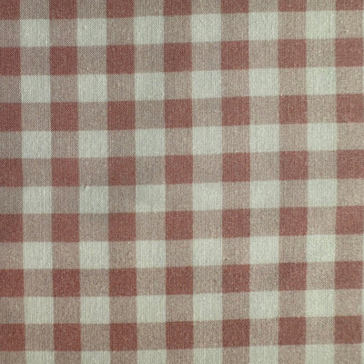 TELA VICHY ALGODON ROSA EMPOLVADO (cuadro 8mm) GOTS