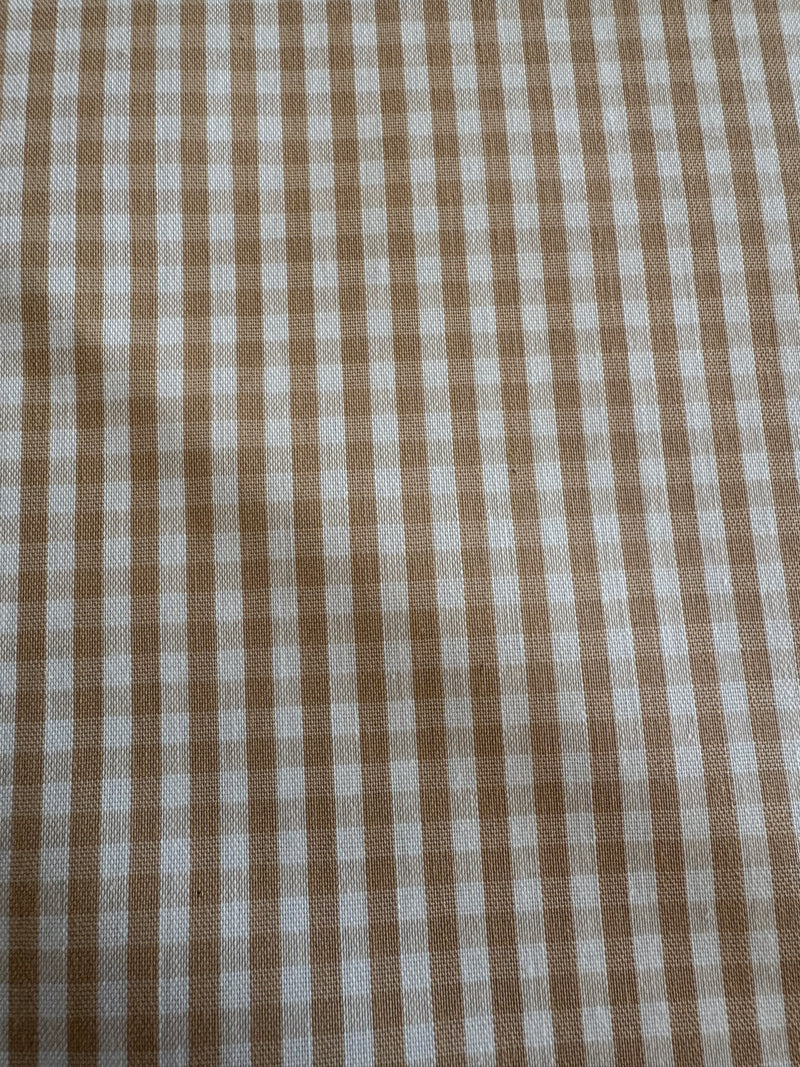 TELA CUADRO VICHY POLIÉSTER ALGODÓN BEIG CUADRO 6mm
