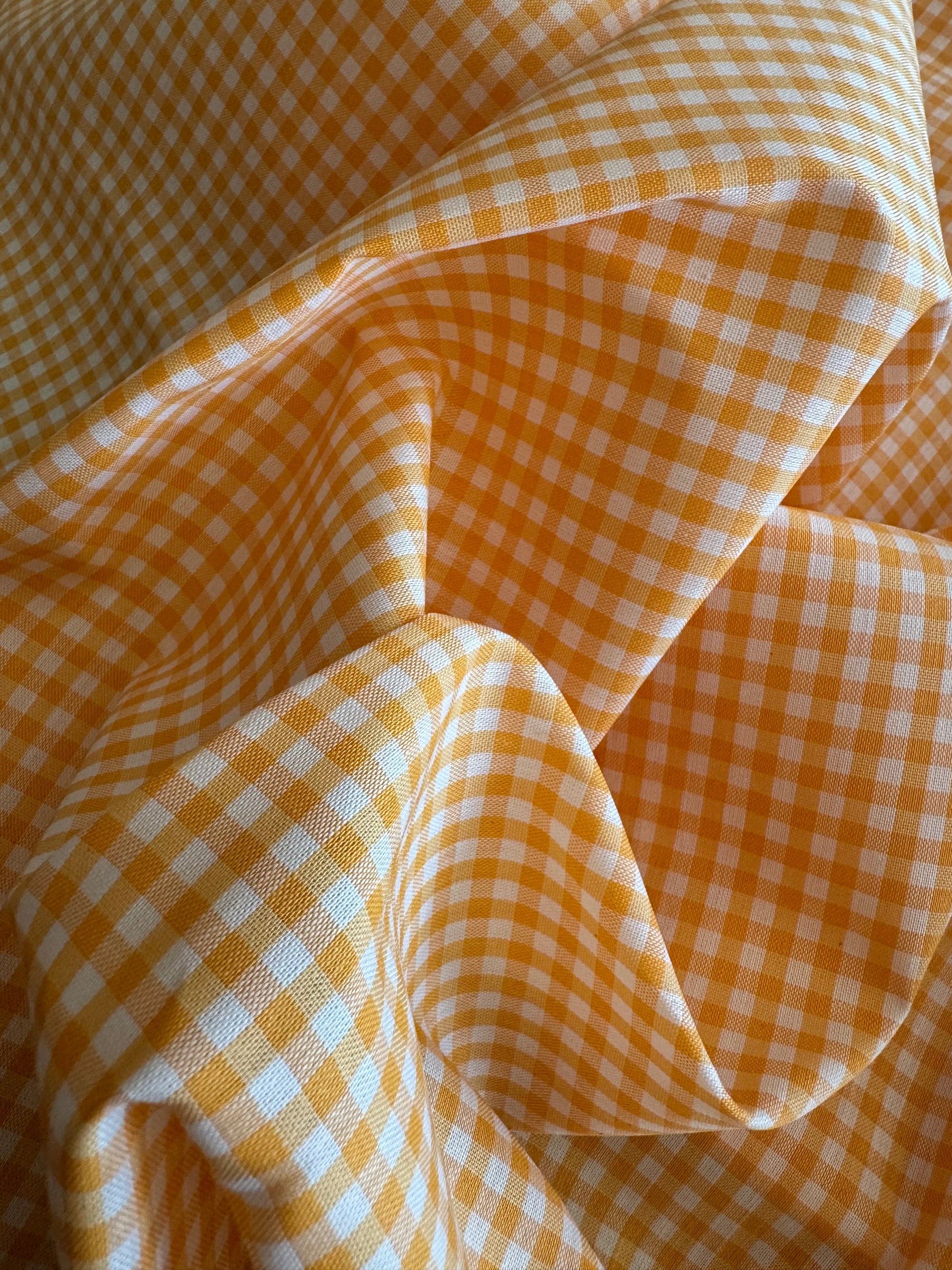 TELA CUADRO VICHY POLIÉSTER ALGODÓN AMARILLO CUADRO 0,5mm
