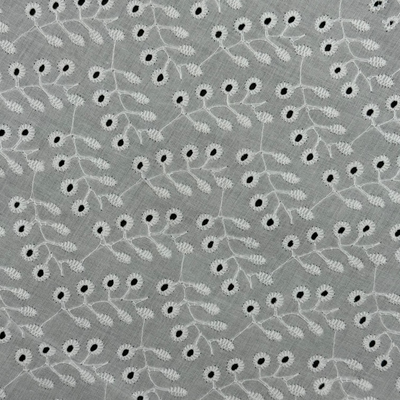 TELA BATISTA BORDADA FLOR