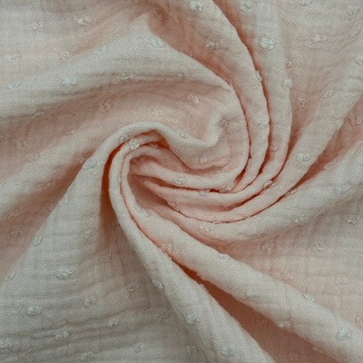 TELA DOBLE GASA/MUSELINA PLUMETTI ROSA