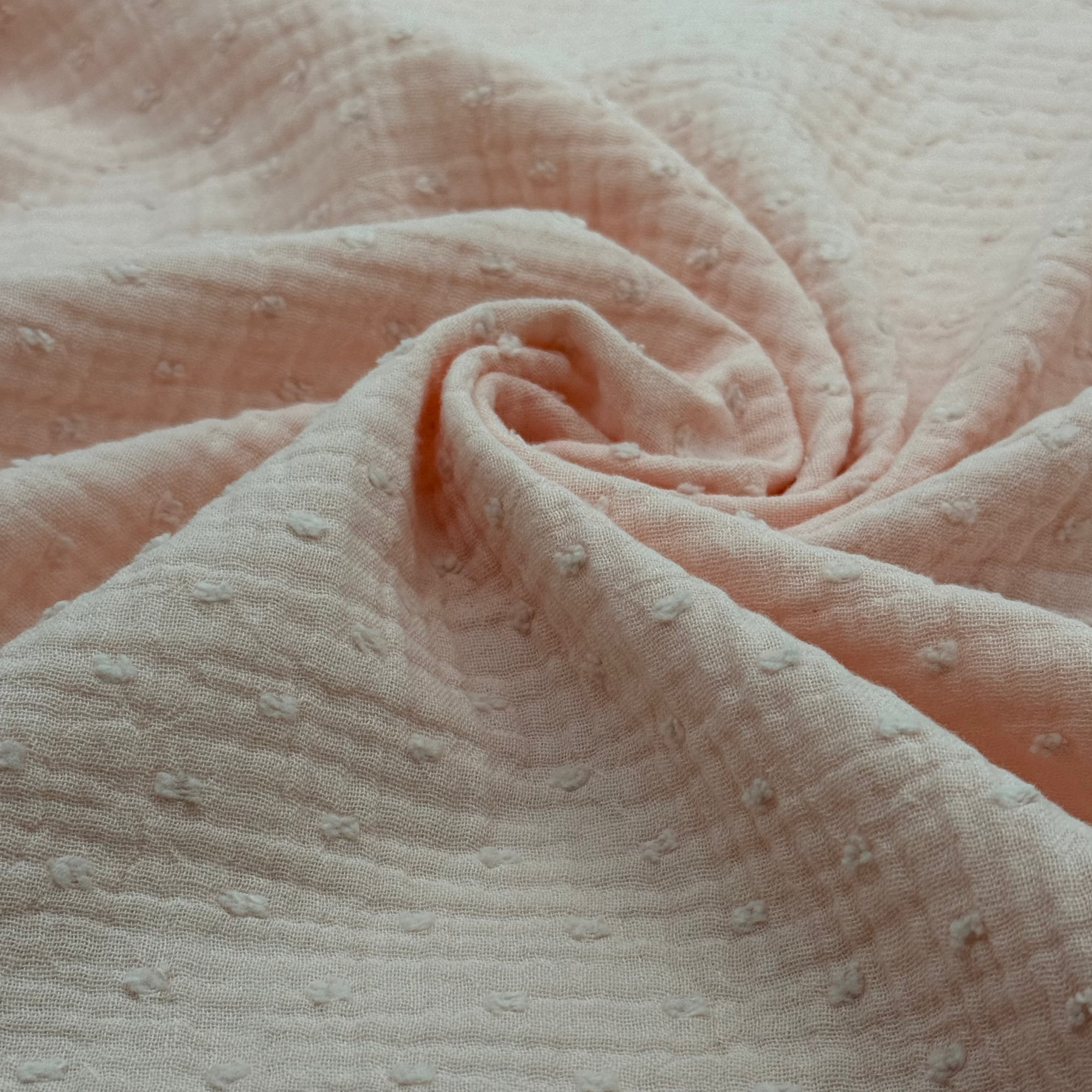 TELA DOBLE GASA/MUSELINA PLUMETTI ROSA