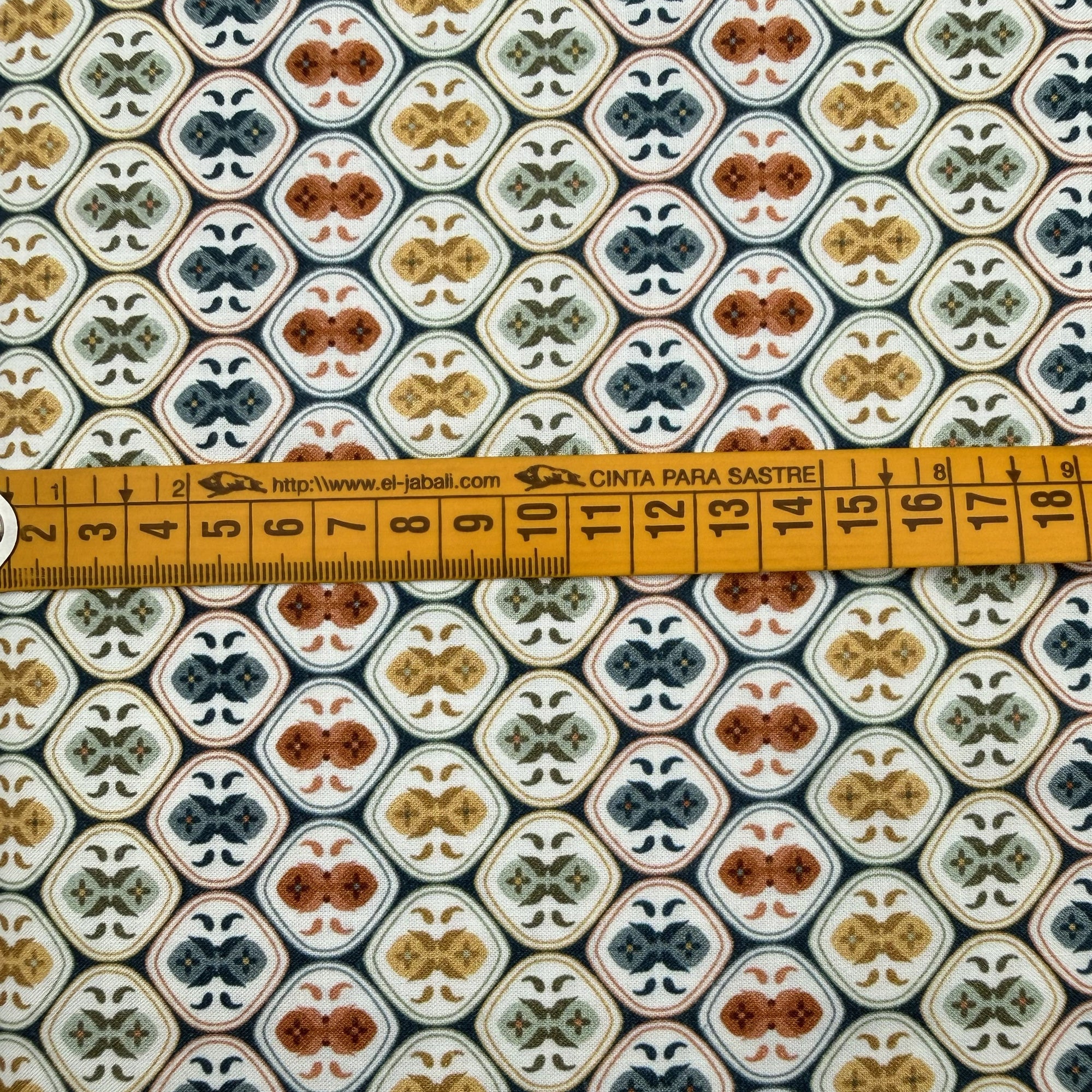 TELA POPELÍN ALGODÓN ESTAMPADO GOA BOHO CHIC CERTIFICADO GOTS