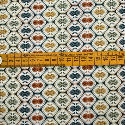 TELA POPELÍN ALGODÓN ESTAMPADO GOA BOHO CHIC CERTIFICADO GOTS