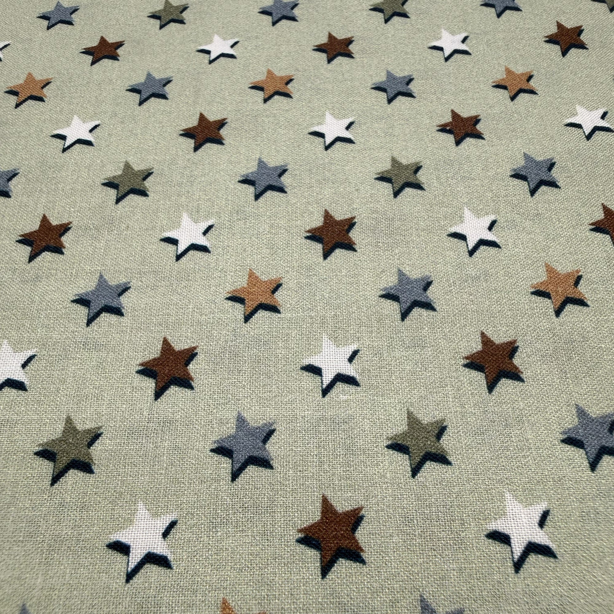 TELA POPELÍN ALGODÓN 100% ESTRELLAS CERTIFICADO GOTS