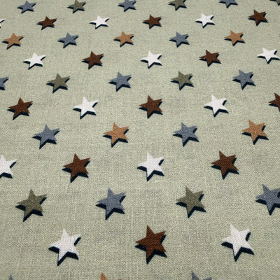 TELA POPELÍN ALGODÓN 100% ESTRELLAS CERTIFICADO GOTS