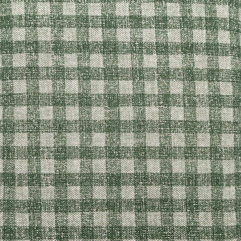 TELA ALGODÓN 100% ASPECTO LINO VICHY VERDE CERTIFICADO GOTS