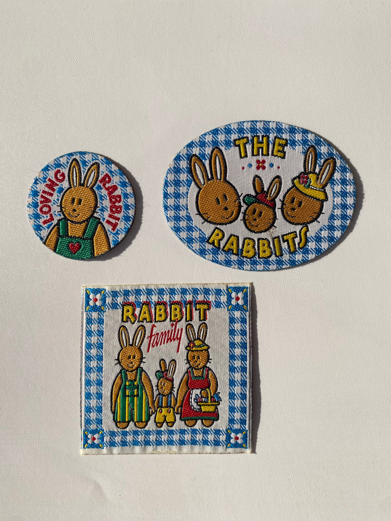 Parche termoadhesivo tejido THE RABBITS azul