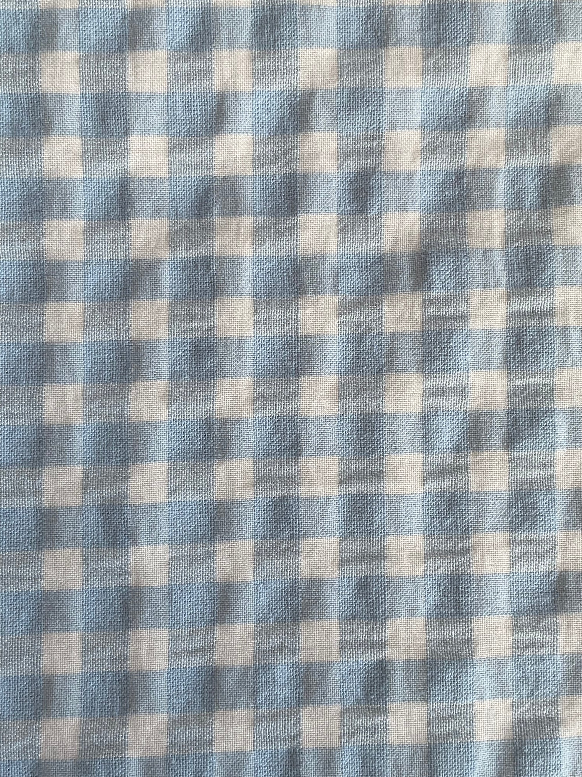 Tela 100% algodón cuadros vichy seersuker pequeño CERTIFICADO GOTS