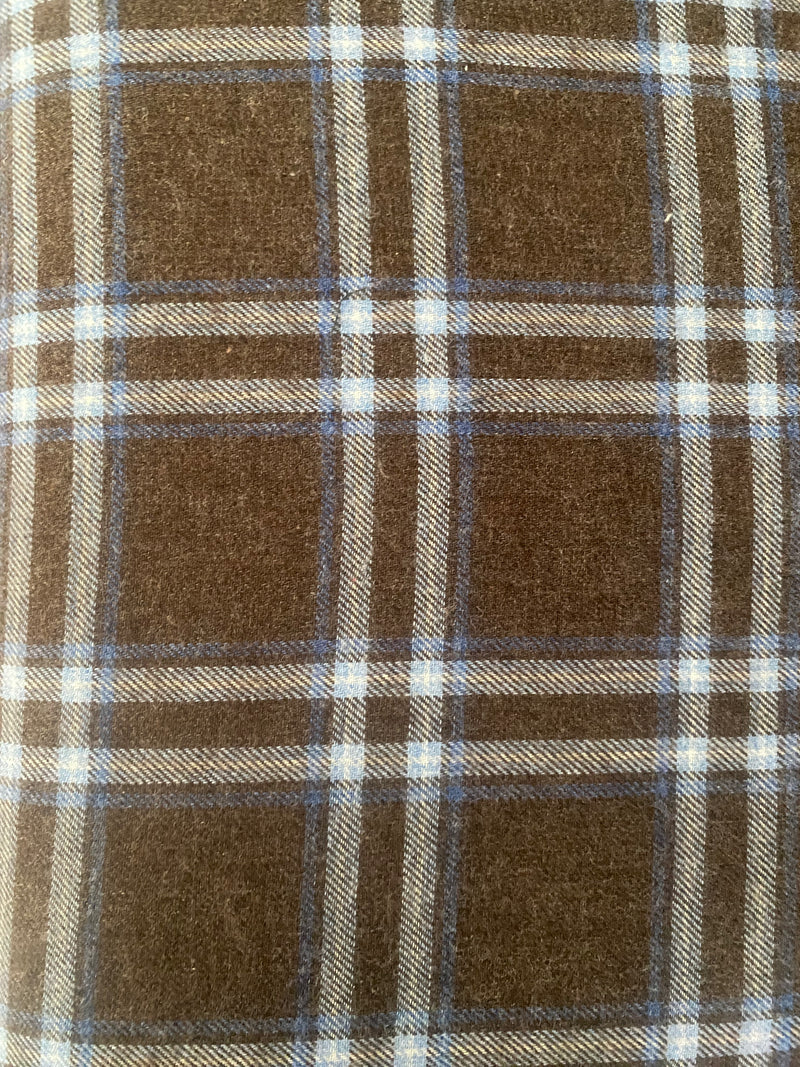 Tela viyela/viella CUADROS MARRONES CERTIFICADO OEKO-TEX