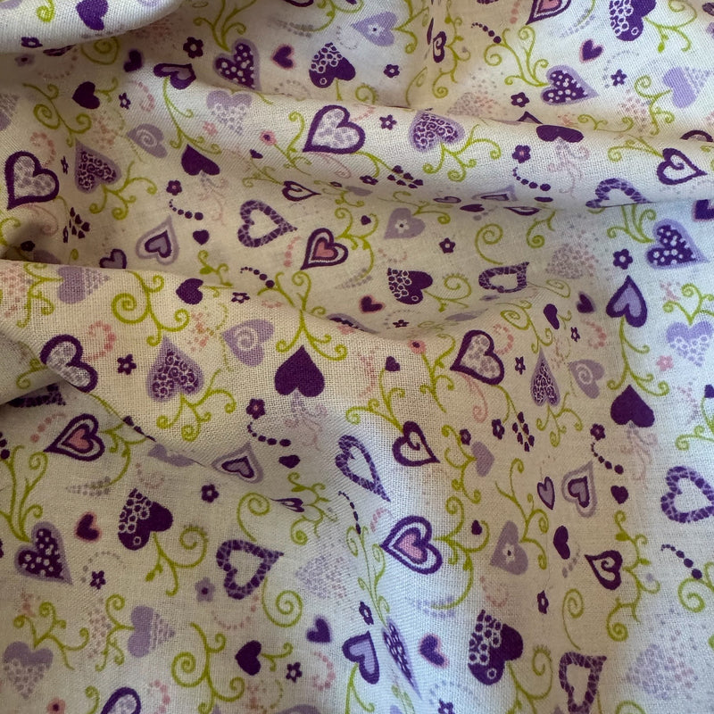 Tela estampada LOVE LILA