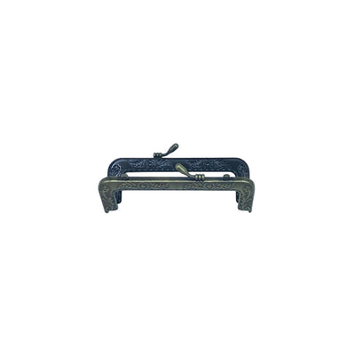 BOQUILLA METALICA PARA MONEDERO/BOLSO. ORO VIEJO. 12 CM