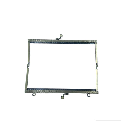 BOQUILLA METALICA PARA MONEDERO/BOLSO. PLATEADA. 19 CM