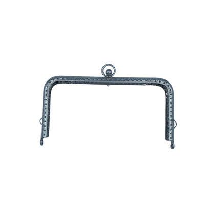 BOQUILLA METALICA PARA MONEDERO/BOLSO. PLATEADA. 15 CM