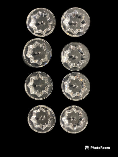 BOTONES TIPO CRISTAL CON TALLADO DE ESTRELLA