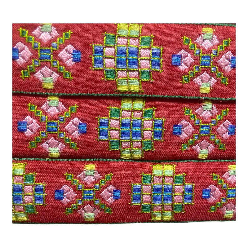 CUBRECOSTURAS VINTAGE GEOMÉTRICO ancho 30mm 50mm PIEZA 25M