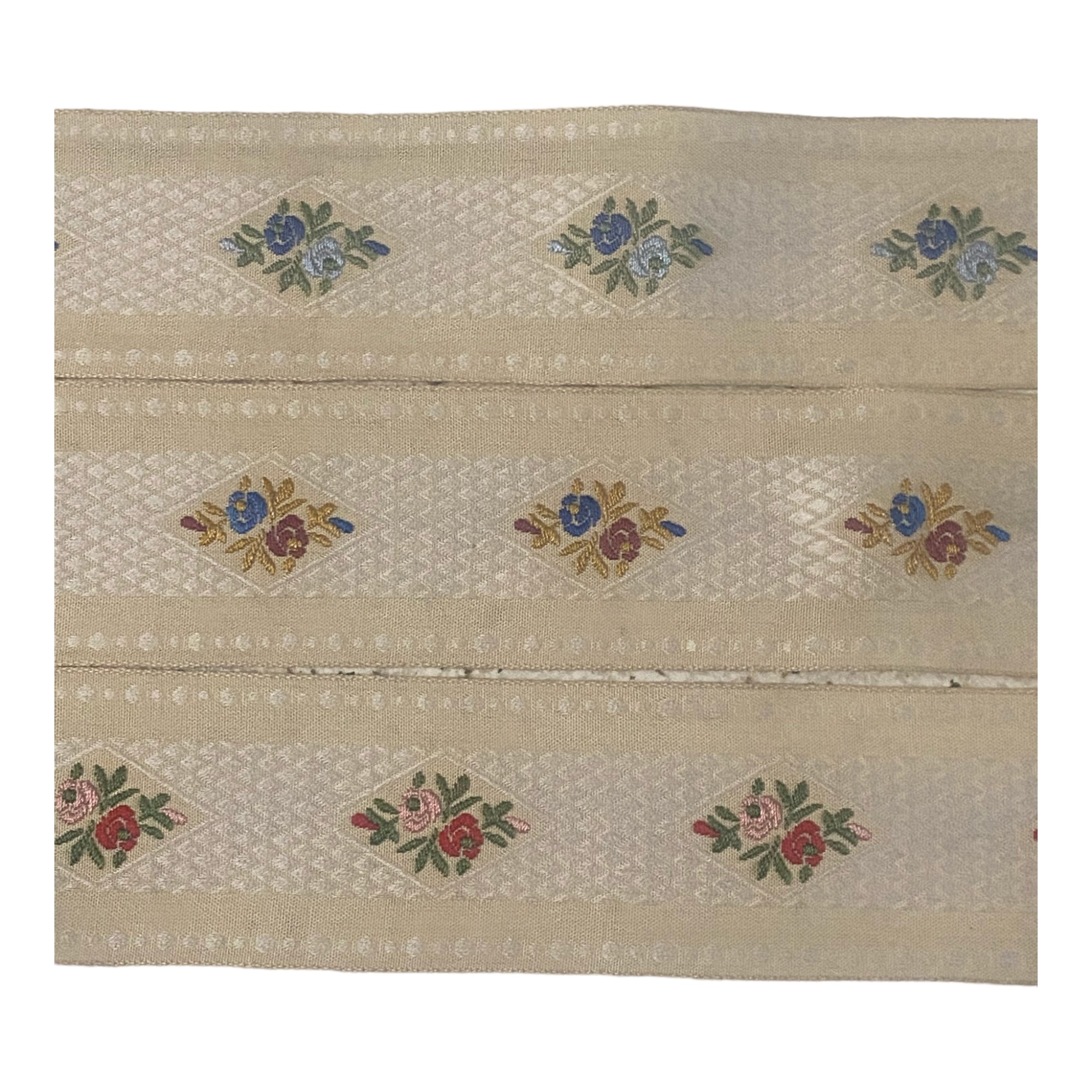 CUBRECOSTURAS VINTAGE FLORES ancho 45mm