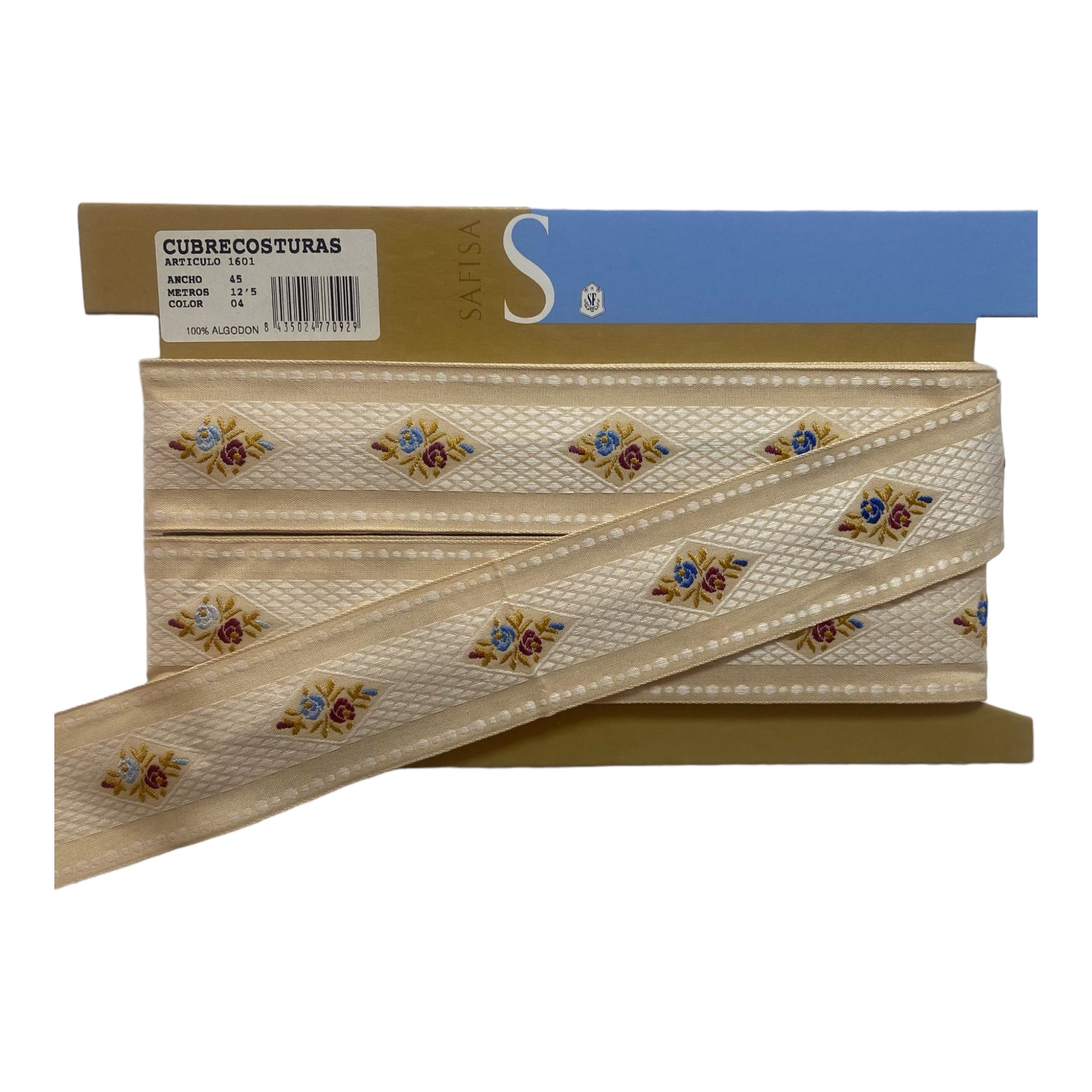CUBRECOSTURAS VINTAGE FLORES ancho 45mm