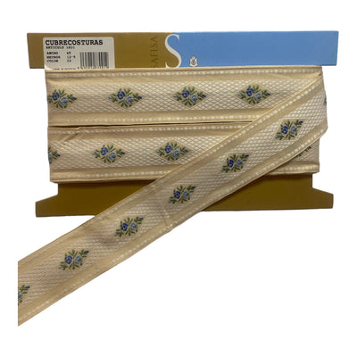 CUBRECOSTURAS VINTAGE FLORES ancho 45mm