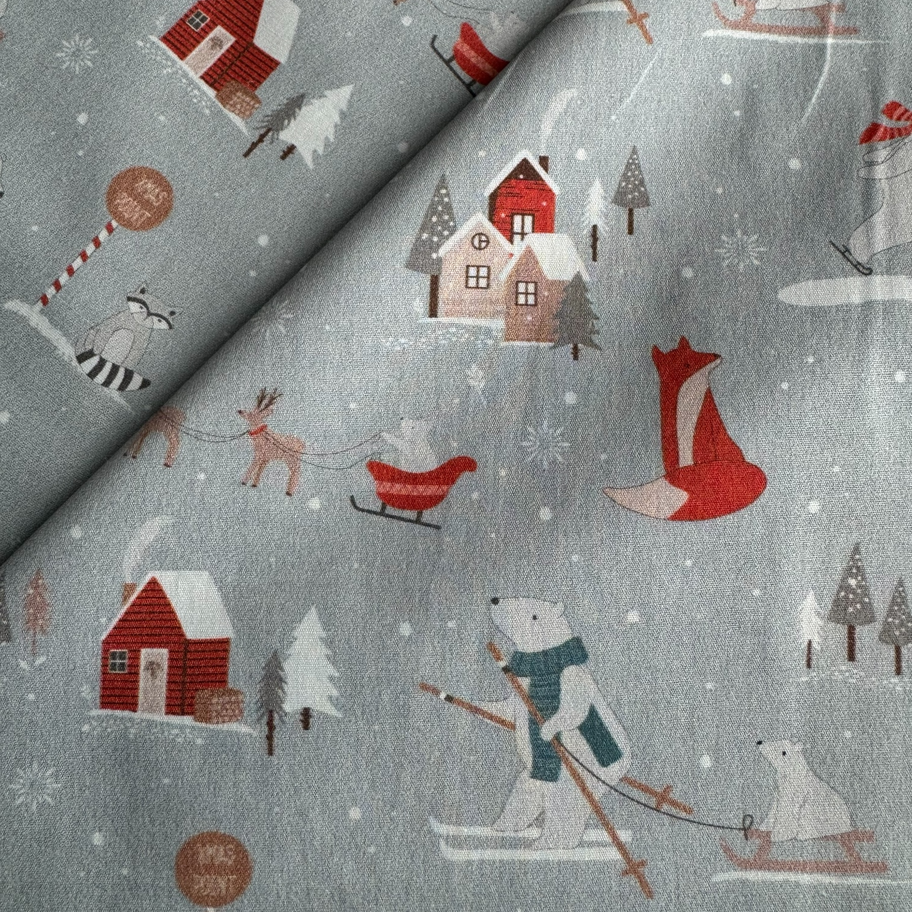 TELA NAVIDAD ALGODON OSOS POLARES