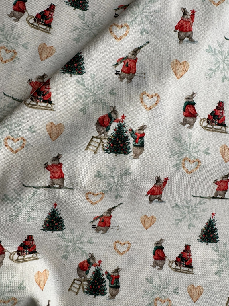 TELA ALGODON CONEJITOS