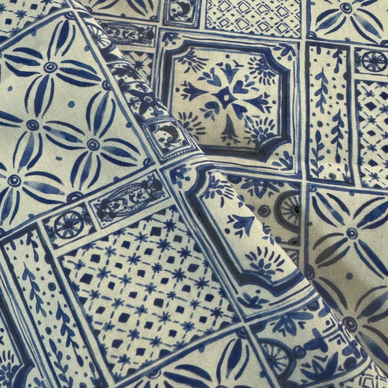 TELA ALGODON MOSAICO PORTUGUES