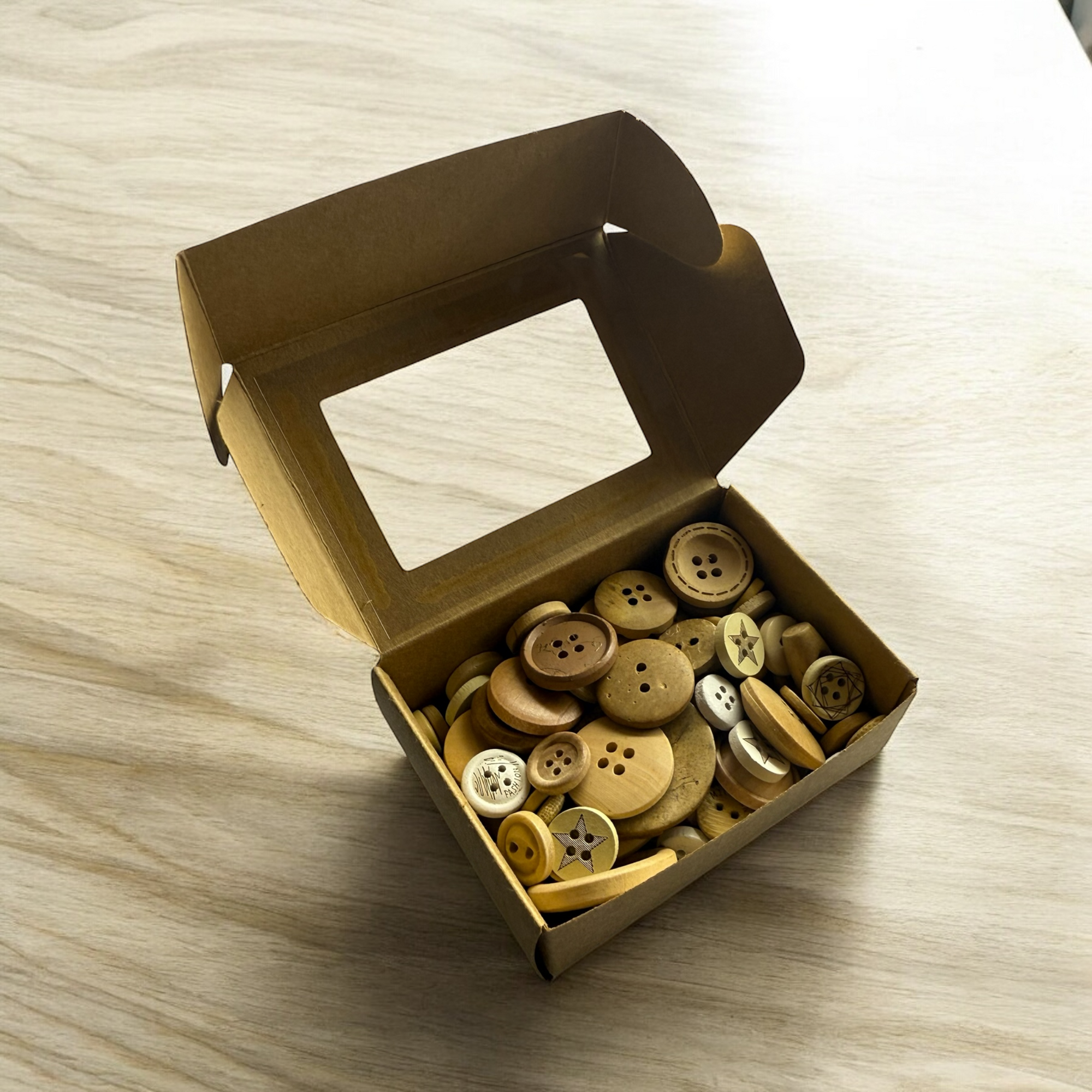 BOTONES MADERA CLARA