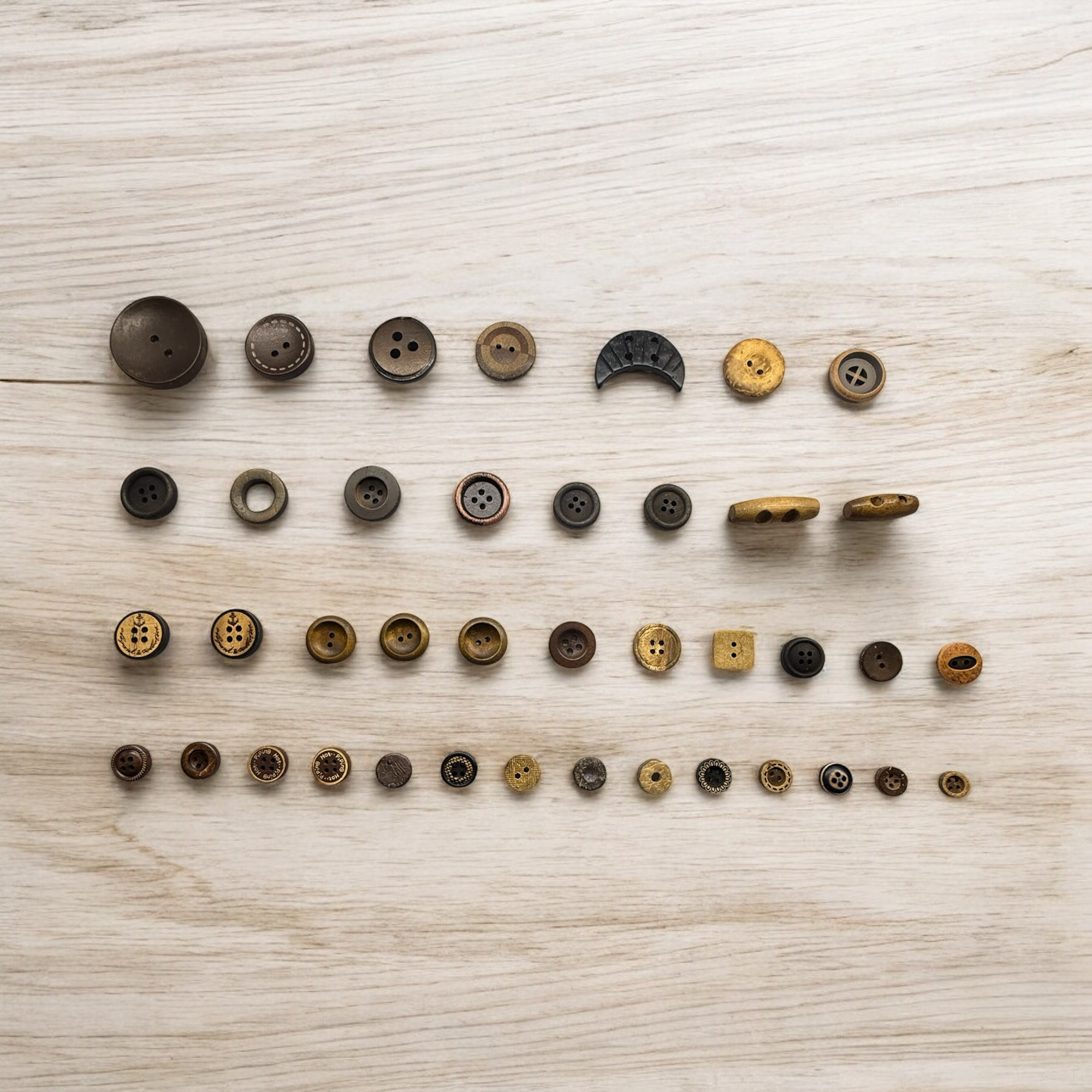 BOTONES MADERA OSCURA